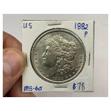 1882 Morgan Silver Dollar