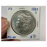 1882-S Morgan Silver Dollar