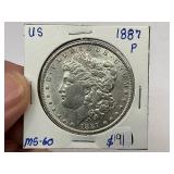 1887 Morgan Silver Dollar