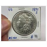 1891-S Morgan Silver Dollar