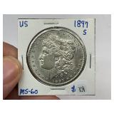 1897-S Morgan Silver Dollar