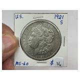 1921-S Morgan Silver Dollar