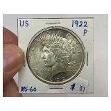 1922 Silver Peace Dollar