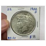1922-D Silver Peace Dollar