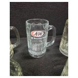 5 A & W Glass Mugs