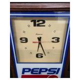 VINTAGE Pepsi Hanover Wood Frame Wall - Clock