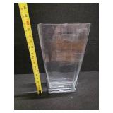 16"-Tall POLISH Taper-down Rectangular Glass Vase