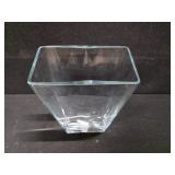 16"-Tall POLISH Taper-down Rectangular Glass Vase