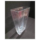 16"-Tall POLISH Taper-down Rectangular Glass Vase