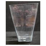 16"-Tall POLISH Taper-down Rectangular Glass Vase