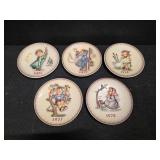 Five Vintage Hummel Plates. 