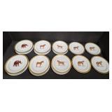 VALUABLE 16-Piece Royal Gallery Gold Buffet Salad Plate Set