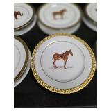 VALUABLE 16-Piece Royal Gallery Gold Buffet Salad Plate Set