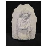 3D Handmade GOLD PANNER Sculpture by Vista Arts in Colorado. Sandstone finish.