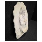 3D Handmade GOLD PANNER Sculpture by Vista Arts in Colorado. Sandstone finish.