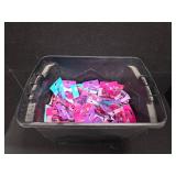 Assortment of 99 mini desktop staplers, in 4 different colors