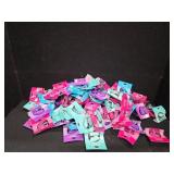 Assortment of 99 mini desktop staplers, in 4 different colors