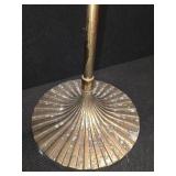 Vintage Patinated Brass Adjustable Height Pharmacy Floor Lamp