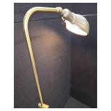 Vintage Patinated Brass Adjustable Height Pharmacy Floor Lamp