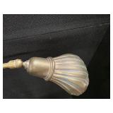 Vintage Patinated Brass Adjustable Height Pharmacy Floor Lamp