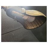 Vintage Patinated Brass Adjustable Height Pharmacy Floor Lamp