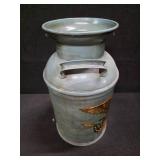 Vintage metal Milk Can decorated with an American Eagle Motif