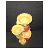 Decorative, multi-tiered set of large vases designed to look like a fountain - elaborate Candle Holder