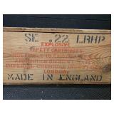 .22 LRHP (Long Rifle Hollow Point) Vintage Wooden Crate for storing Ammunition.
