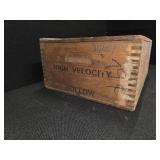 .22 LRHP (Long Rifle Hollow Point) Vintage Wooden Crate for storing Ammunition.