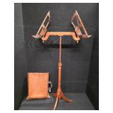 Antique / Vintage ALDEN LEE Double Music Stand with Bag.