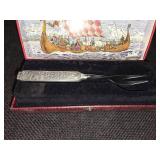Vintage collectible Viking-inspired Konge Tinn Royal Pewter Fork