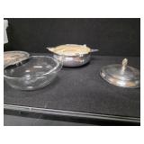 Assortment of apparently plate-silver dishes