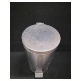 Stainless Steel CANWORKS Trash Can Lip of the basket is 23" high