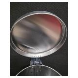 Stainless Steel CANWORKS Trash Can Lip of the basket is 23" high