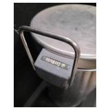 Stainless Steel CANWORKS Trash Can Lip of the basket is 23" high