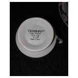 Deck The Halls Dinner Set Poinsettia & Holly w/Box TIENSHAN (Incomplete)