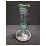 Very Cool Vintage Glass Bottle Hummingbird Feeder!