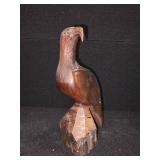 Maltese Falcon Hand-Carved Ironwood Eagle/Falcon 11 inches tall solid Hardwood