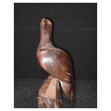 Maltese Falcon Hand-Carved Ironwood Eagle/Falcon 11 inches tall solid Hardwood