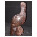 Maltese Falcon Hand-Carved Ironwood Eagle/Falcon 11 inches tall solid Hardwood