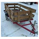 Lightweight 1200lb. Capacity HAULMASTER Foldable Utility Trailer