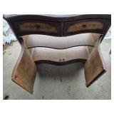 Seven Seas by Hooker Furniture Fruitwood Floral Decorated Chest Storage Cabinet