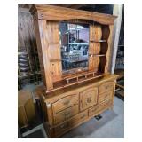 8-Drawer Dresser with a Mirror Hutch