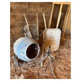 Concrete Mixer, Mixer Stands and Wheelbarrows
