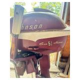 Johnson Outboard motor and gas tanks