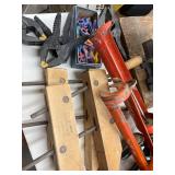 Tools Lot Including Caulking Guns and Clamps