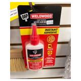 Hardware Items, Including Anchor Toggle Bolts, Rivets, Wood Adhesive, and Brush