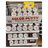Color Putty Retail Display Rack with Assorted Wood Putty Jars
