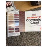 Color Putty Retail Display Rack with Assorted Wood Putty Jars