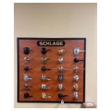 Schlage Door Handles and Locks with Display Board
